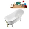 thumbnail image 2 of 59" Streamline N341CH-BNK Soaking Clawfoot Tub and Tray With External Drain, 2 of 7