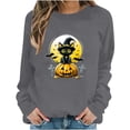 thumbnail image 5 of Kaliqueen Halloween Sweatshirts for Women Spooky Season Funny Long Sleeve Graphic Crewneck Pullover Tops Loose Fit Holiday Outfits with Multi Print, 5 of 6