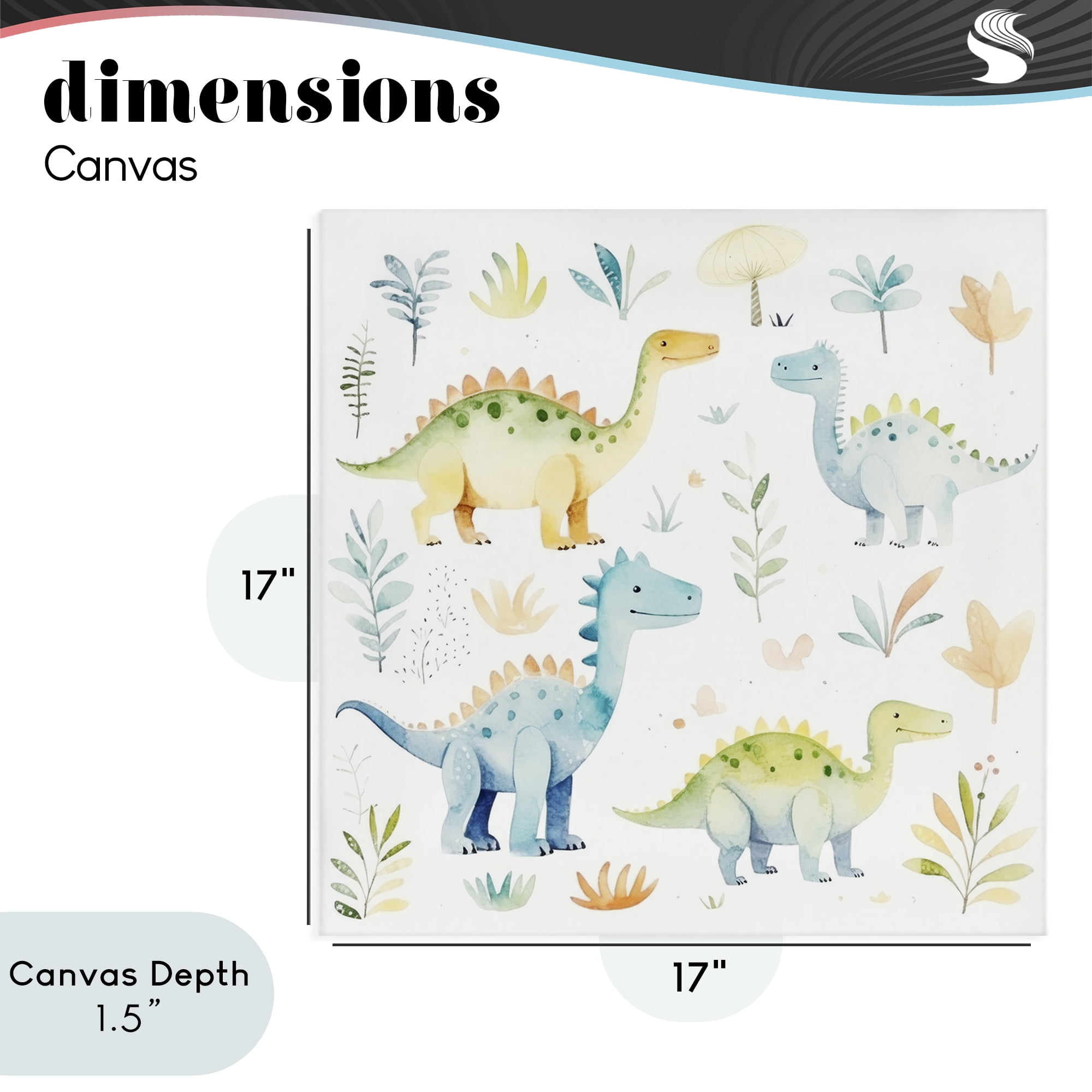 Stupell Industries Different Dinosaur Wonders Canvas Wall Art, design by Lazar Studio