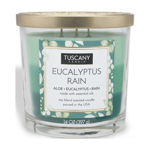 Eucalyptus Rain Long-Lasting Scented Jar Candle (14 oz)