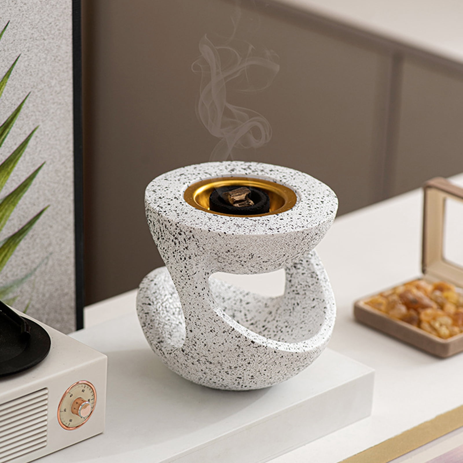 Decorative Frankincense Burners For Home Office with Storage Compartment Middle Eastern Styles Incenses Holder Stove