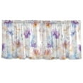 thumbnail image 7 of Yayeee Kitchen Curtains Tier Set of 2 Light Filtering 57"x36" Over Sink Window Panels, Purple Flower Pattern, 7 of 7