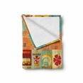 thumbnail image 2 of Tiki Bar Soft Flannel Fleece Throw Blanket, Retro Travel Cards Pattern Holiday in Hawaii Summer Season Vintage Print, Cozy Plush for Indoor and Outdoor Use, 50" x 70", Multicolor, by Ambesonne, 2 of 6