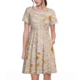 thumbnail image 1 of Vsdgher Robe Longue Midi Décontractée pour Femmes Été 2025 Manches Courtes Col Rond Robe de Plage, 1 of 6