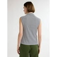 thumbnail image 3 of Free Assembly Women’s and Women's Plus Sleeveless Mock Neck Top, Sizes XS-4X, 3 of 5