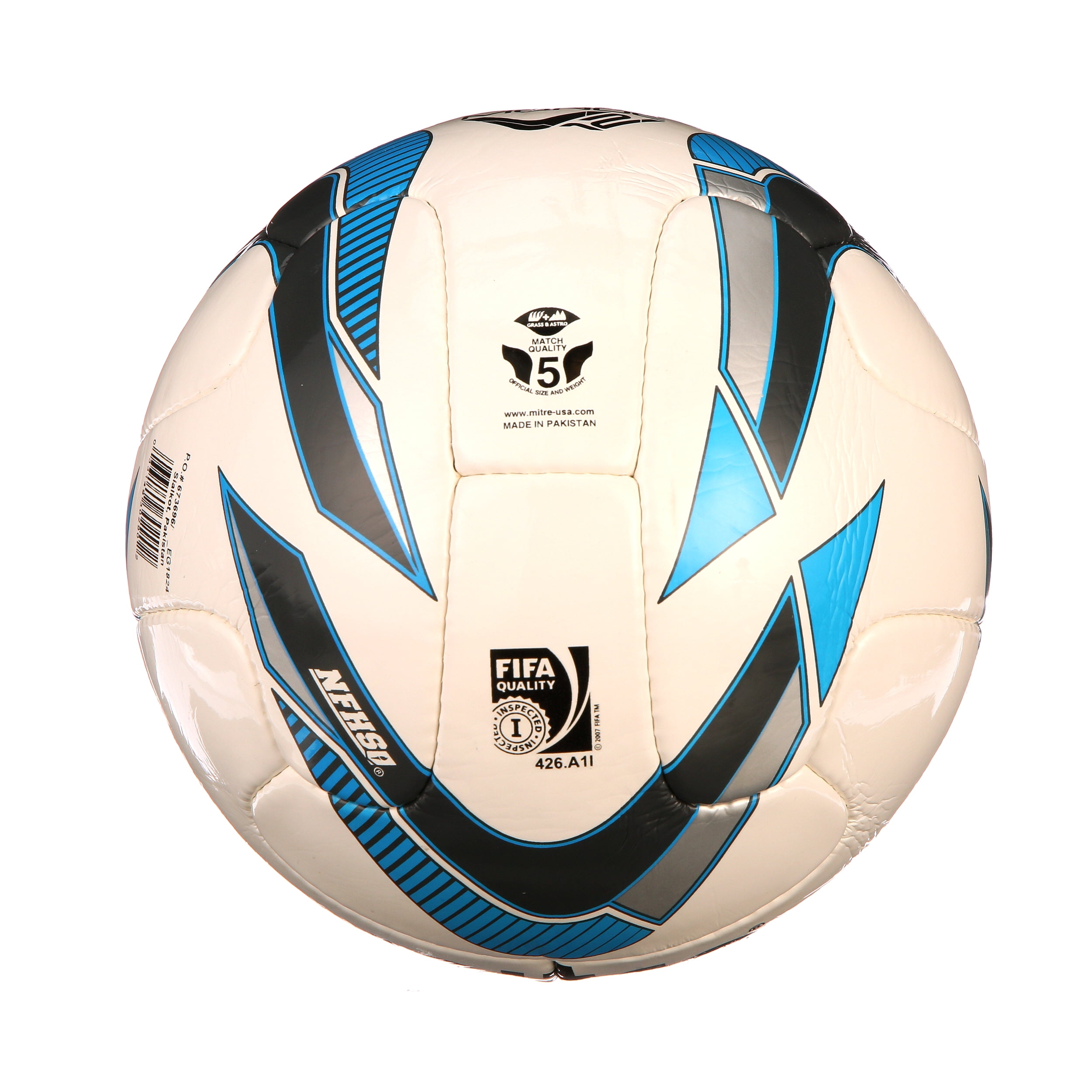 ballons de football - Ballon Mitre Astro Division - Blanc/ Bleu/ Argent -  BB1069WKR