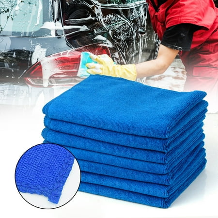 10pcs Microfiber Cleaning Cloth No-Scratch Rag Car Polishing Detailing Towel for Auto Shops Mechanics ,And Car (Best Degreaser For Mechanic Clothes)