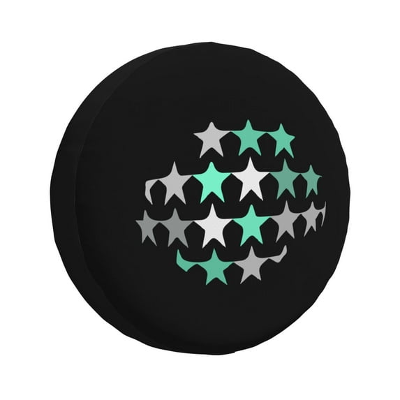 DouZhe Waterproof Spare Tire Cover, Disco Stars Lamp Prints Adjustable Wheel Covers Fit for Jeep Trailer RV SUV Car, 14 inch