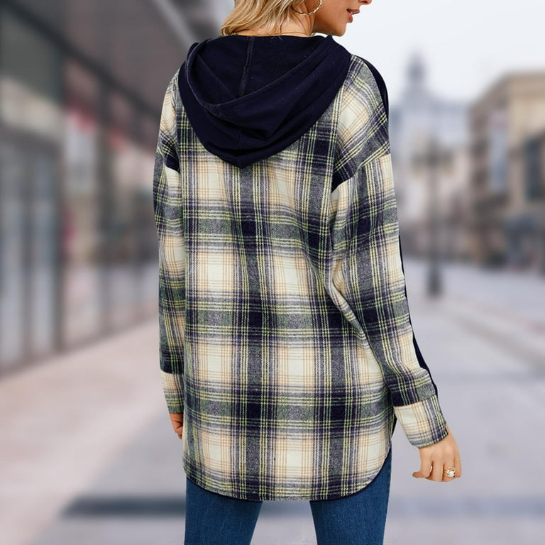 Street Plaid Color Block Patchwork Turndown Collar Outerwear Street Plaid Color Block Patchwork Turndown Collar Outerwear