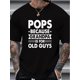 thumbnail image 1 of Stylish Men's Casual T-Shirt with "POPS" Graphic Print , Crew Neck, 1 of 5