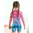 thumbnail image 4 of Usaibhir Girls One Piece Swimsuits Rash Guard for Girl Long Sleeve Bathing Suits with Front Zipper Sun Protection Swimwear 4-10 Years, 4 of 8