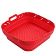 thumbnail image 4 of CSChome Panier de Friteuse en Silicone Carré avec Poignée : Répartition Uniforme de la Chaleur, Tapis de Séparation en Silicone Réutilisable, 4 of 7