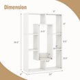 thumbnail image 3 of Costway 7-Cube Geometric Bookshelf with Anti-Toppling Device Modern Open Bookcase White, 3 of 10