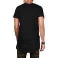 thumbnail image 3 of Ma Croix Men's Casual Longtail Extended Slim Fit Hip Hop Crew Neck Tee Shirts with Side Zipper, 3 of 4