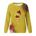 thumbnail image 4 of DianGeFu Womens Hoodies Pullover Plus Size Print Round Neck Loose Long Sleeve for 2024 Christmas Fashion(Yellow,L), 4 of 4