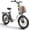 White1, variant on Folding Electric Bikes for Adults 1000W Peak 70 Miles Max Range 20mph Top Speed Step Thru E Bike Fat Tire Foldable E-Mountain Bike with Front Basket, 7 Speed, 36V 13.5AH Battery, UL2849 Compliant