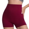 thumbnail image 6 of KPOPLK Biker Shorts for Women High Waist - 8" Workout Shorts with Inner Pocket Yoga Spandex Gym Running Shorts,Wine,Size XL, 6 of 8