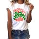 thumbnail image 1 of Camiseta con estampado de letras navideñas divertidas para mujer Pompotops  hfajkhk123617, 1 of 9