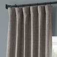 thumbnail image 2 of Derby Brown Monochromatic Faux Linen Room Darkening Curtain Pair (2 Panels), Derby Brown, 50W X 120L, 2 of 9