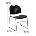 thumbnail image 4 of Flash Furniture HERCULES Series 880 lb. Capacity Black Ultra-Compact Stack Chair with Chrome Frame, 4 of 11