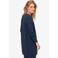thumbnail image 2 of ellos Women's Plus Size Boyfriend Cardigan - 1X, Navy, 2 of 4