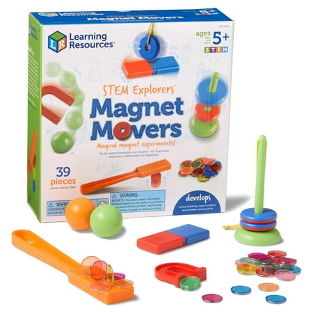 Learning Resources STEM Explorers Magnet Movers - 39 pieces Boys and Girls Ages 5+ STEM Toys and Games for Kids