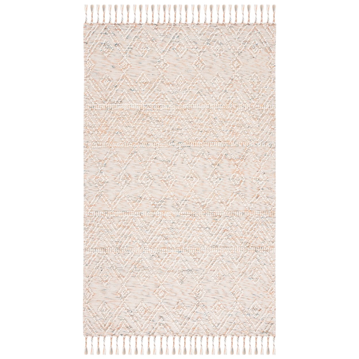 SAFAVIEH Natura Antilla Diamond Area Rug, Ivory/Blue, 8' x 10'