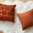thumbnail image 6 of Fall Throw Pillow Covers 18x18 Set of 2 Autumn Decorations Rust Pumpkin Accent Pillowcase for Outdoor Porch Sofa Couch Bed Living Room Plush Faux Fur Halloween Farmhouse Home Decor, 6 of 9