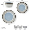 thumbnail image 3 of Pfaltzgraff Clara 12 Piece Stoneware Dinnerware Set Blue, 3 of 5
