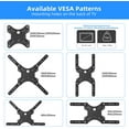thumbnail image 5 of DJJD Full Motion TV Monitor Wall Mount Bracket Articulating Arms Swivel Tilt Extension Rotation for Most 32-55 inch LED LCD Flat Curved Screen TVs & Monitors, Max VESA 400x400mm, 5 of 9