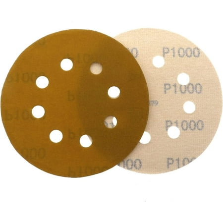 

Abrasive Sandpaper 5 125mm 8 Hole Alumina Wet And Dry 60 To 1000 Grit Hook And Loop Sanding Disc For Metal And Auto And Wood (Color : 1000 Grit Model : 10 Pcs)