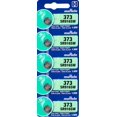 thumbnail image 1 of Murata 373 SR916SW Battery 1.55V Silver Oxide Watch Button Cell (5 Batteries), 1 of 5