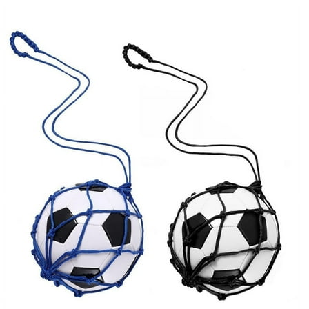2PCS Football Kick Trainer, Soccer Return Trainer Net , Throw Solo Practice Training Aid Black Blue
