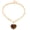 Brown, variant on Sunyuer 18K Gold-Plated Stainless Steel & Resin Heart Pendant Necklace for Women - Classic & Versatile Fashion Jewelry with Fade-Resistant Finish