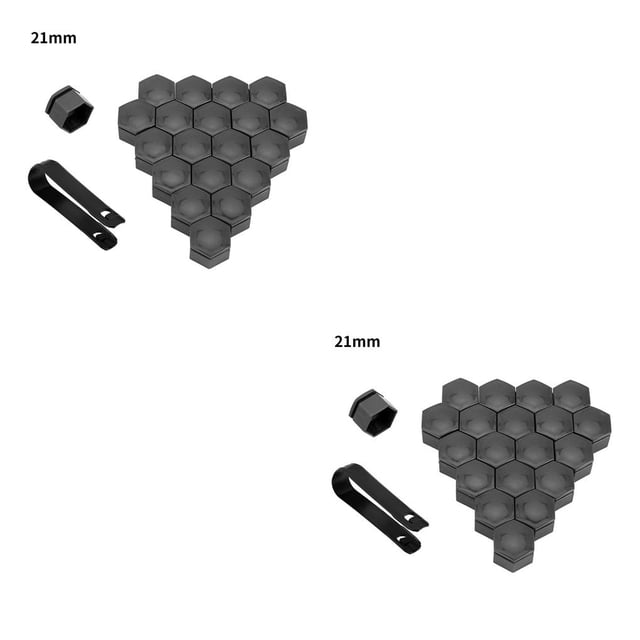 Riwesomey 20 piezas tapas de tuerca de rueda de coche de 17mm cubierta de tornillo de cubo automático llantas de perno a prueba de polvo decoración 2piezas 21mm Gary