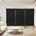 thumbnail image 6 of PayLessHere 3 Panel Folding Privacy Screen, 6 Ft Portable Room Divider for Separating Spaces,102" W x 70" H Freestanding Partition Room Panel,Black, 6 of 7