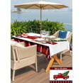 thumbnail image 4 of Outdoor Tablecloth with Umbrella Hole and Zipper, Red Truck Christmas Rectangle Table Cloth 60x102 Inch Waterproof Tablecloth, Plaid Xmas Tree Snowflake Picnic Table Cover for Patio Camping, 4 of 7