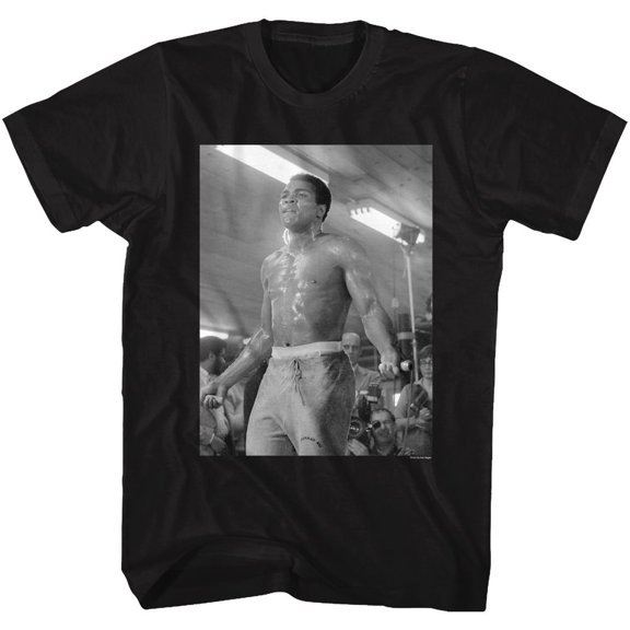 Muhammad Ali Sweatin And Skippin Black Adult T-Shirt 4Xlt