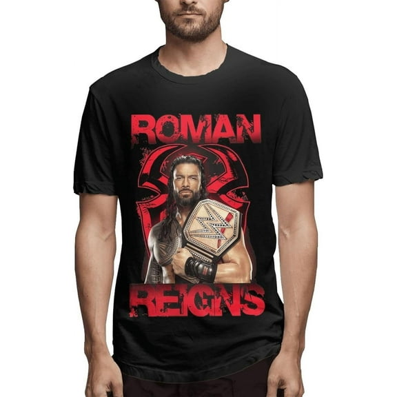 Roman Reigns Adult Men's Short-Sleeve Shirt Fashion Shirts Cotton Crewneck T-Shirt Tops Clothing for Men T-Shirts