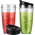 thumbnail image 3 of 2-Pack 24oz Blender Cups with Lid Replacement for Ninja,Compatible with Nutri Ninja Auto IQ Series Blenders BL450 BL454 BL456 BL480 BL481 BL482 BL490 BL640 BL642 BL682, 3 of 7