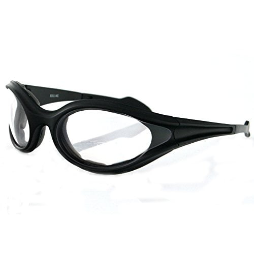 Bobster L1CH04722202 Foamerz Sport Sunglasses, Black Frame/Clear Lens