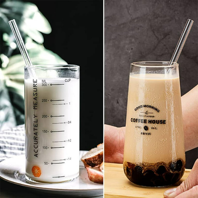 Glass & metal bubble tea straws for popping boba
