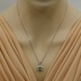 thumbnail image 2 of PEORA Peridot Ribboned Pendant Necklace for Women Sterling Silver, Natural Gemstone Solitaire, 1 Carat Round Shape 6mm, with 18 inch Italian Chain, 2 of 3