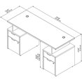 thumbnail image 6 of Bush Business Furniture Jamestown 60W Computer Desk with 4 Drawers, Storm Gray/White JTN017SGWHSU, 6 of 8