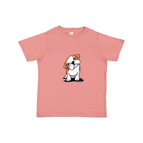 Inktastic Kiniart Bulldog Puppy Boys or Girls Toddler T-Shirt