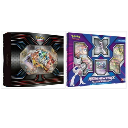 Pokemon TCG The Best of XY Premium Trainer Collection Box and Mega Mewtwo X Collection Box Card Game Bundle, 1 of (Best Trading Card Games Ios)