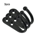 thumbnail image 2 of 3pc Black Wall Hooks With Screwsand Anchor For Key, Towel, Hat (U Shape), 2 of 6