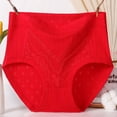 thumbnail image 2 of KHONTS Women's Seniors Underwear High Waisted Panties Soft Full Coverage Briefs Tummy Control Underpants Red XL, 2 of 7
