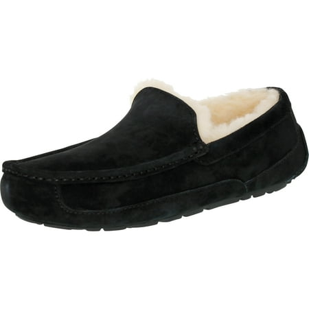 Ugg Men's Ascot Black Ankle-High Leather Slipper - (Best Price Ugg Slippers)