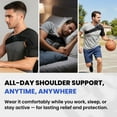 thumbnail image 5 of Adjustable Shoulder Brace for Men, Both Left and Right Arm, Pain Relief for Torn Rotator Cuff, Compression Support Sleeve for Dislocation, Bursitis, Tendonitis, Black, Large, 5 of 7